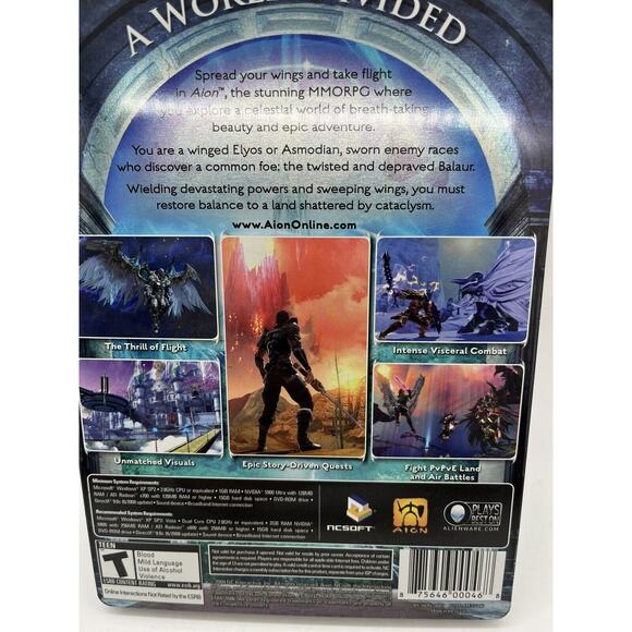Aion PC Game (2009) CIB Tin Case - Tested and Complete! - Picture 5 of 10